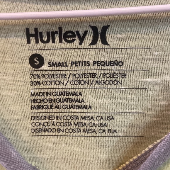 Hurley Lime Green 3/4 Sleeve Top - Picture 3 of 4